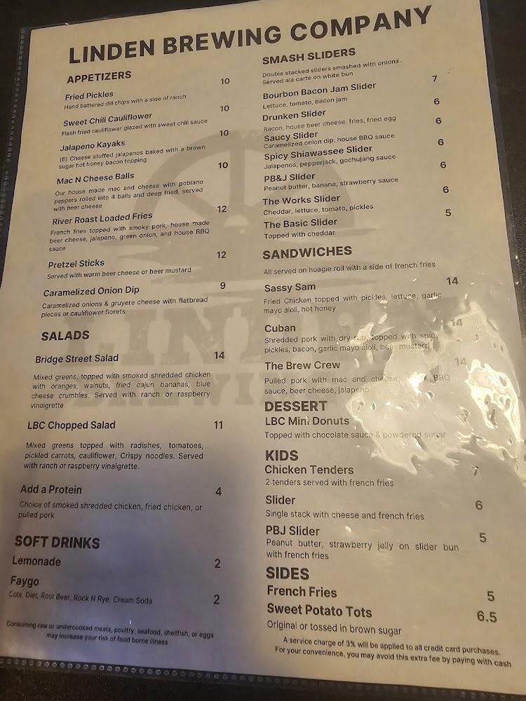 Linden Brewing Company Menu image 2